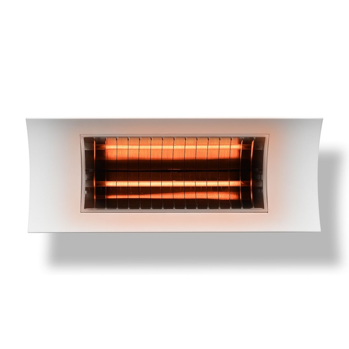 Incalzitor terase Radialight OASI (2000W), control wireless prin telecomanda, 2 trepte de putere, montaj pe tavan, perete sau suport mobil