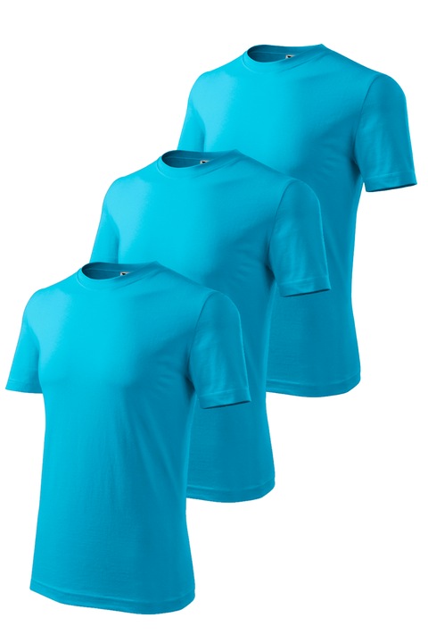 Set 3 tricouri de barbati Classic New -1, Malfini, Turcoaz