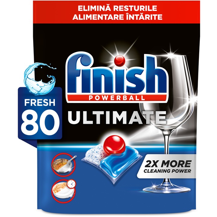 Detergent capsule automat pentru masina de spalat vase Finish Ultimate All in 1, 80 spalari