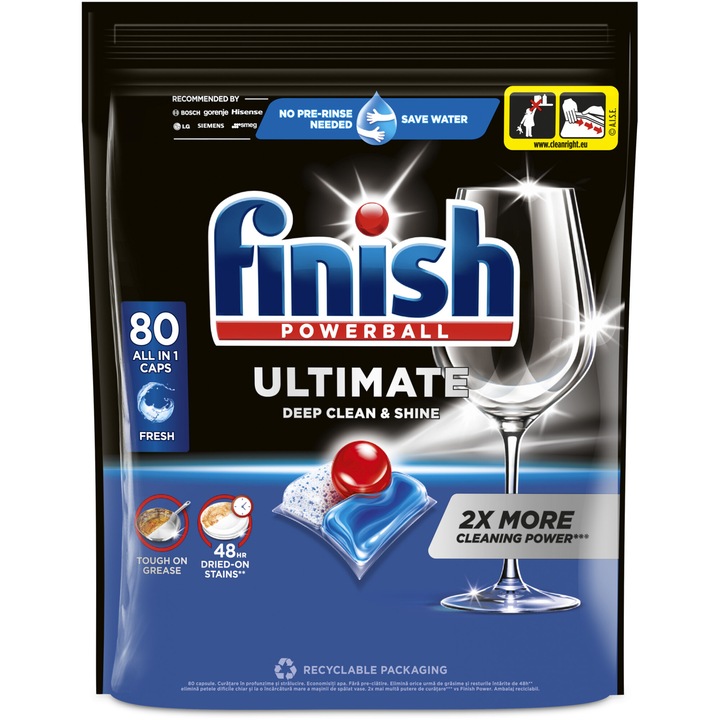 Капсули за съдомиялна Finish Ultimate, 80 капсули