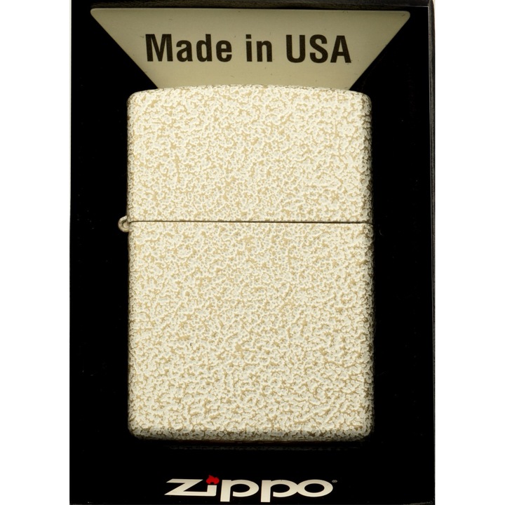 Bricheta metalica, Zippo, Model Mercury Glass Matte, Metal, Auriu/Argintiu