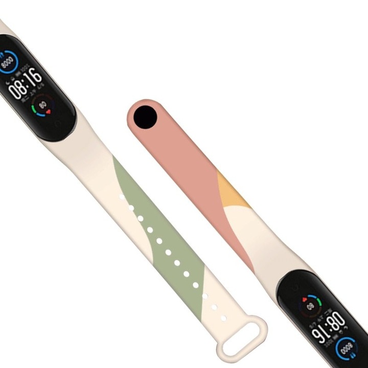 Curea de schimb Moro pentru bratara Xiaomi Mi Band 4 / Mi Band 3 camo negru (5)
