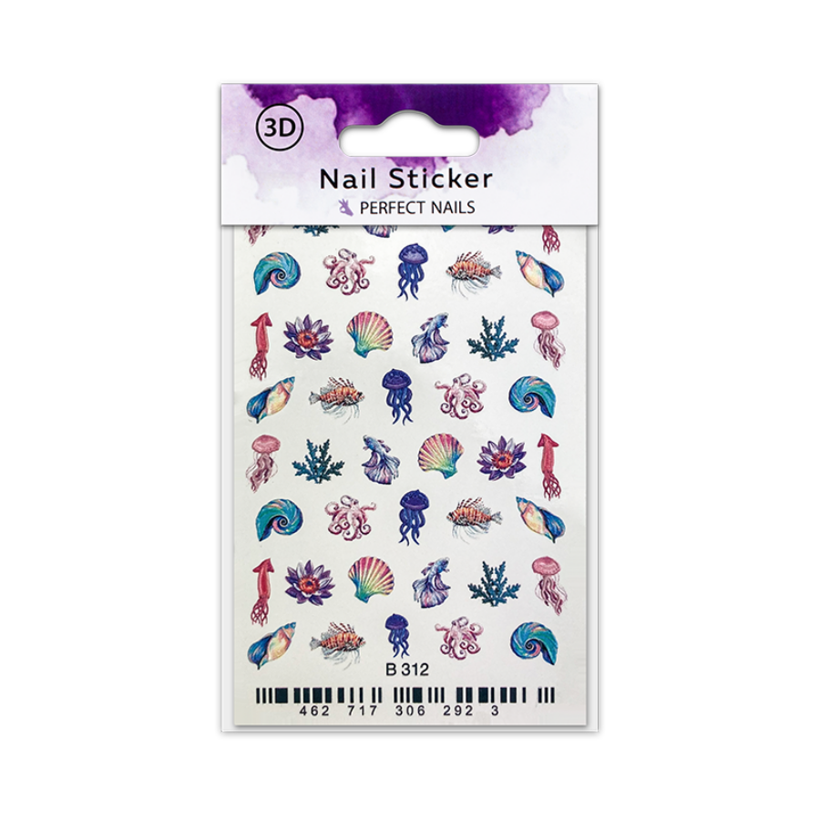 Set Autocolante pentru unghii, Perfect Nails, Multicolor eMAG.ro