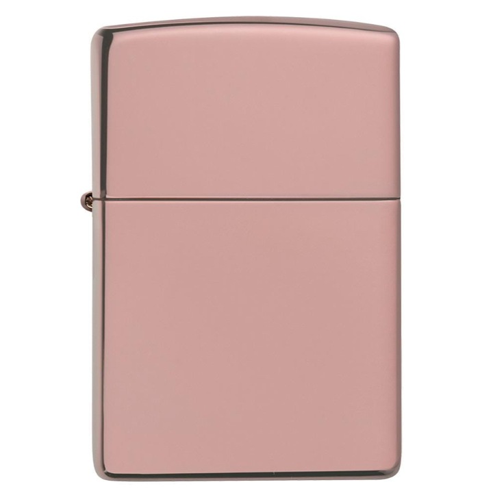Bricheta metalica, Zippo, Model High Polished Rose Gold, Metal, Auriu rose