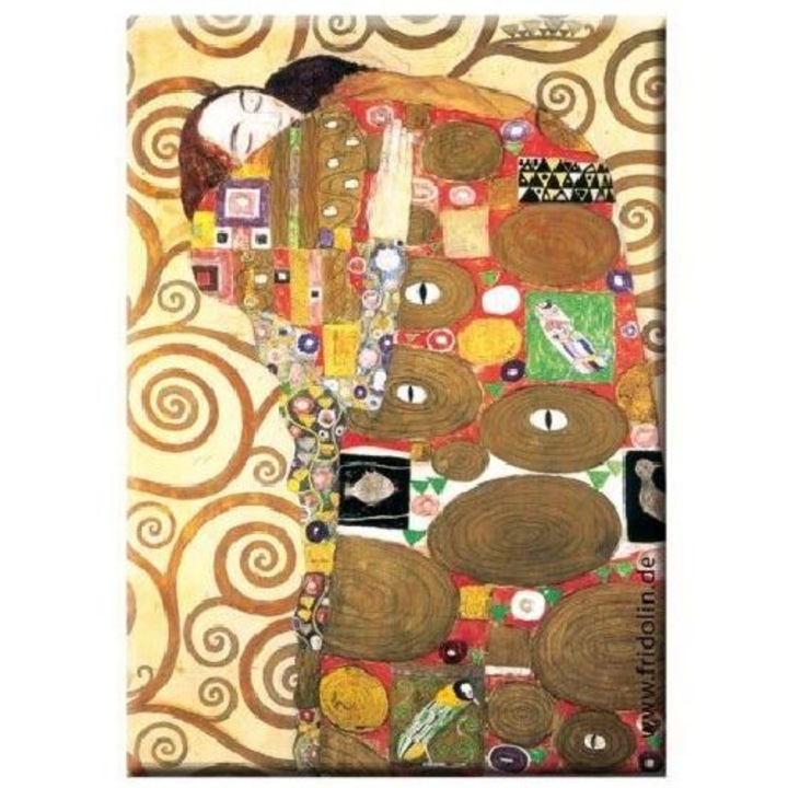 Hűtőmágnes 8x5,4x0,3cm, Klimt: Beteljesülés