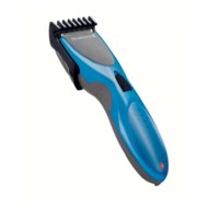 Aparat de tuns Remington Titanium , Lame invelis titan, Autonomie 40 minute, Utilizare cu / fara cablu, 2 piepteni ajustabili, Albastru/Negru