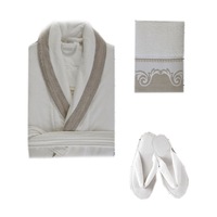 set de baie hera - pentru femei halat marimea l prosop 50x90cm pereche de papuci 38cm din bumbac organic imagen 52_0_
0