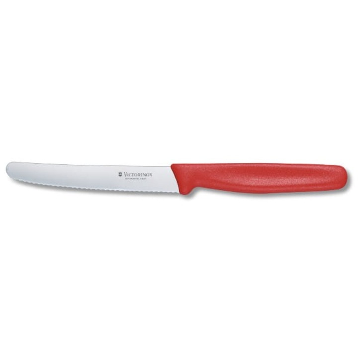 Cutit universal, Victorinox, 11 cm, Otel inoxidabil/Plastic, Rosu/Argintiu