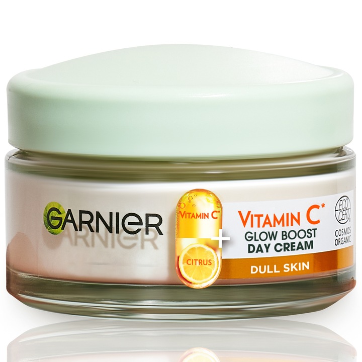 Crema de zi iluminatoare Garnier BIO imbogatita cu Vitamina C, 50 ml