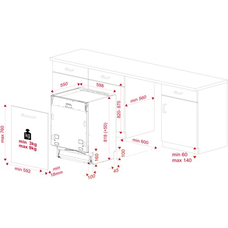 Masina de spalat vase Teka DFI 46950, 15 seturi, 9 programe, SmartSensor, DualCare, Clasa E, 60 cm