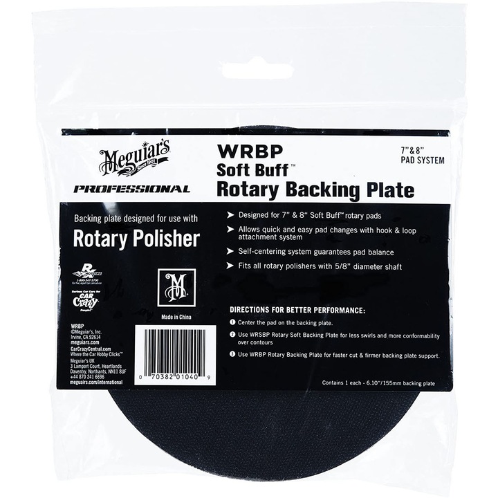 Taler pentru masina de polish Meguiar's, DA Backing Plate, pentru pad 7/8" ,18/20cm