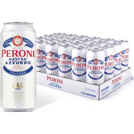 Bere blonda Peroni, doza, 24 x 0.5l