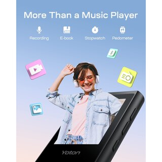YOTON Lettore MP3 64GB Con Bluetooth 5.2 – Radio FM, Registratore E Clip Per Sport