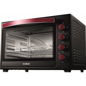 Cuptor electric Samus CS60BRC2, 2000 W, 60 litri, Grill, Rotisor, Negru