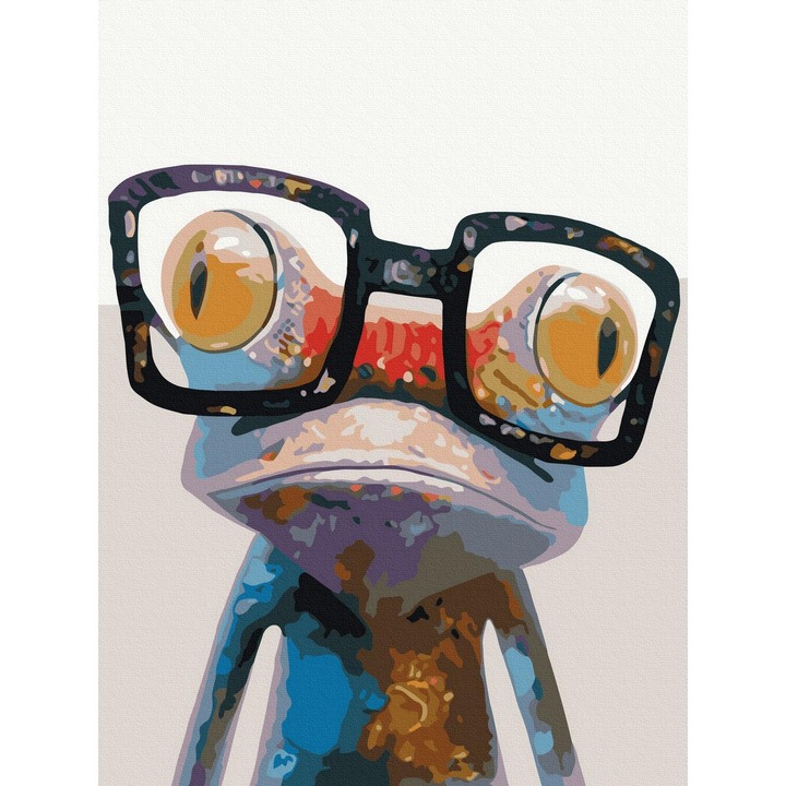 Set pictura pe numere ITA ART, Broasca eleganta, 30x40cm, Multicolor