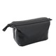 Trusa cosmetice, portfard, necessaire, din piele naturala, neagra, TT105