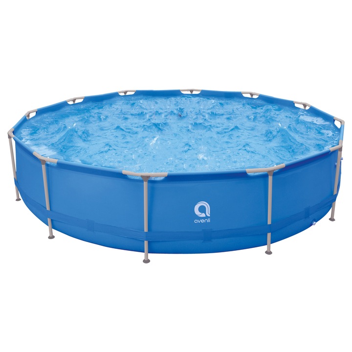 Set piscina rotunda cu pompa filtranta, Avenli, PVC, 9495 l, 420x420x84 cm