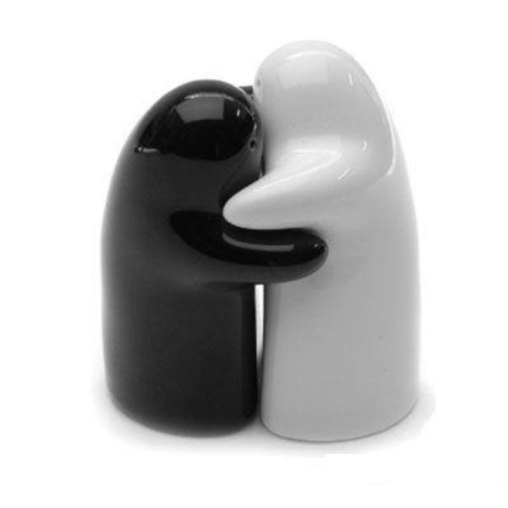 Комплект за подправки, Черен/Бял, 2 броя