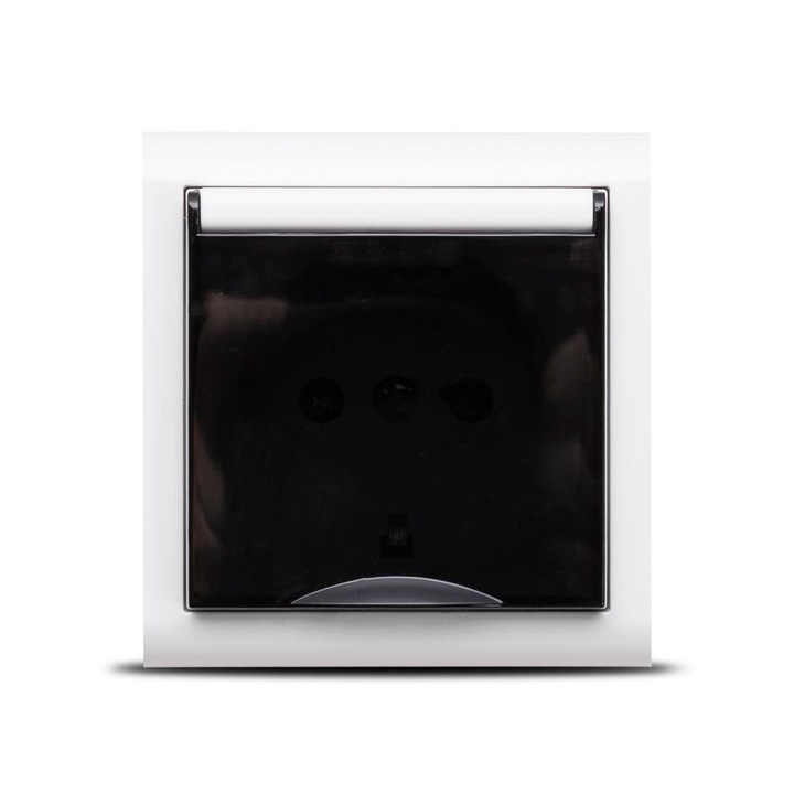 Priza cu Capac PT Alb