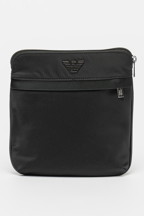Emporio Armani, Keresztpántos táska logós pánttal, Fekete