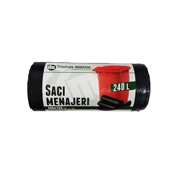 Saci menaj 240l, calitate superioara,10saci/rola