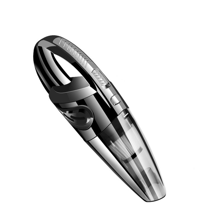 Aspirator de mana portabil cu acumultor pentru uz caznic sau auto, functie de aspirare umeda si uscata, incarcare USB, 32.000 rot/min, putere 120W, aspirare cu vid de 4 bar, 5 accesorii ideale pentru spatii inguste