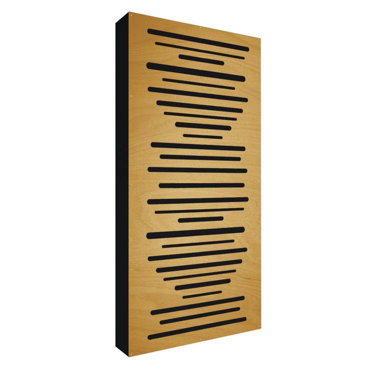 Panou acustic fono - absorbant, Addictive Sound, AbFuser Wood, 100 x 50 x 11.5 cm, Maro Crem