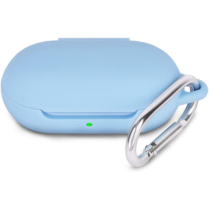 Szilikon védőburkolat, G-Tech, kiváló minőségű, szupervékony, kompakt Samsung Galaxy Budshoz, halványkék