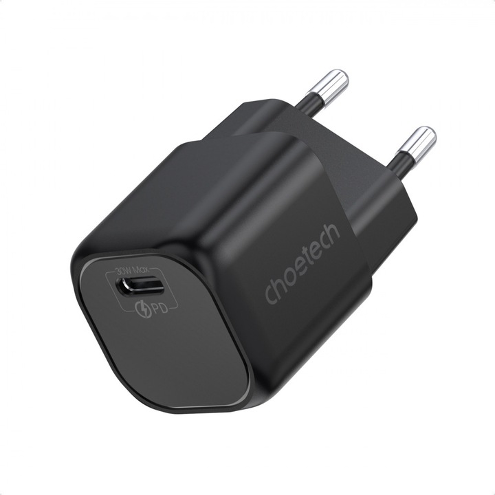 Choetech GaN USB töltő C típusú PD 30W fekete (PD5007)