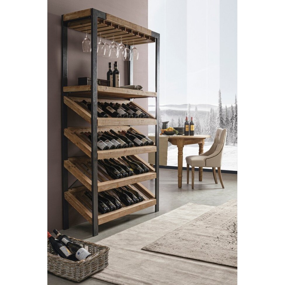 Raft tip bar Kantin otel negru lemn maro 114x38x199 cm - eMAG.ro