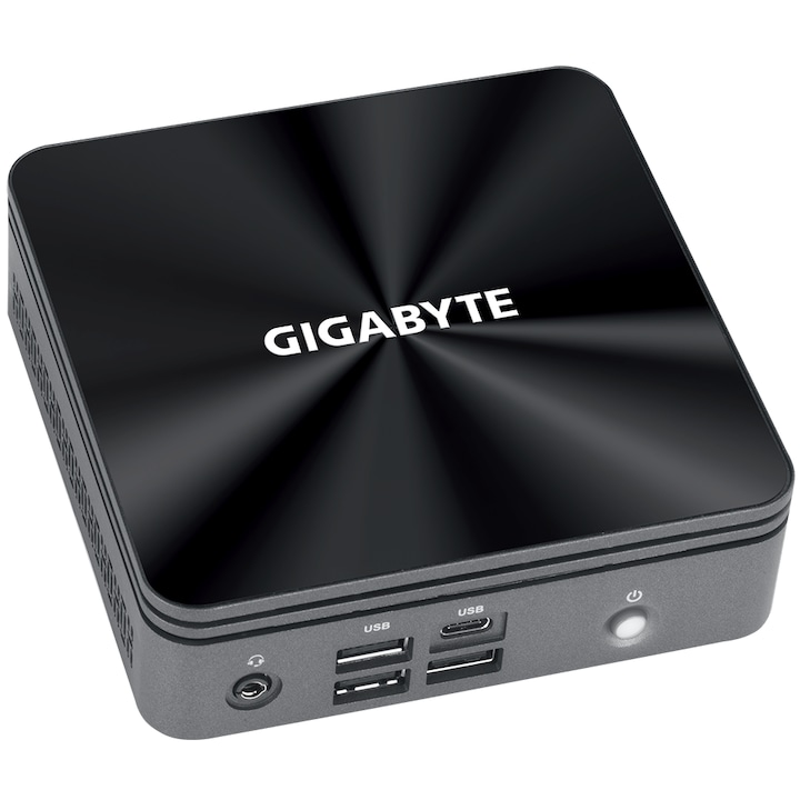 Gigabyte Brix BRi3-10110 Mini PC, Intel® Core 3 i3-10110U, 2 x DDR4 SO-DIMM, M.2 SSD, USB Type-C™, WF + BT, fekete