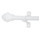 Set bara perdeluta extensibila Paris, 12 mm, alb, 125-215 cm, accesorii incluse