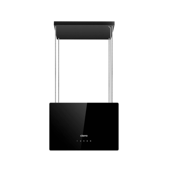 Aспиратор Ciarra, CBCB4850-OW, 48 cm, 700m³/h, клас A++, рециркулация на въздуха, въглероден филтър, 3 нива на мощност, антибактериална UV светлина, пречистване на въздуха, черен