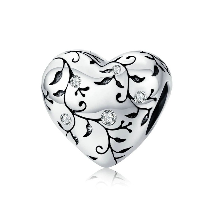 Talisman Argint 925, Charm compatibil Pandora – Beauty of the heart