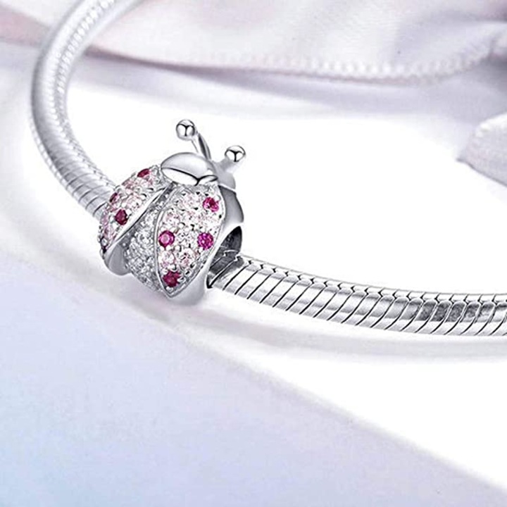 Nadiela Talisman kompatibilis a Pandora Charm-mal 925 ezüst - Lady Bug színben