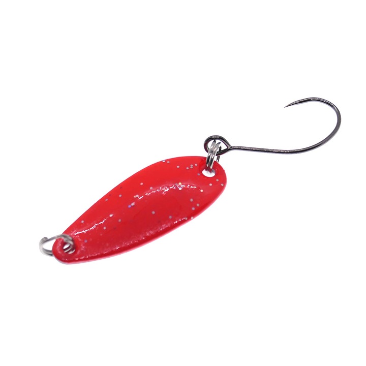 Lingurita oscilanta pentru pastrav, Kamatsu Trout Spoon 3.5cm, 3gr, 003, Fluo Red