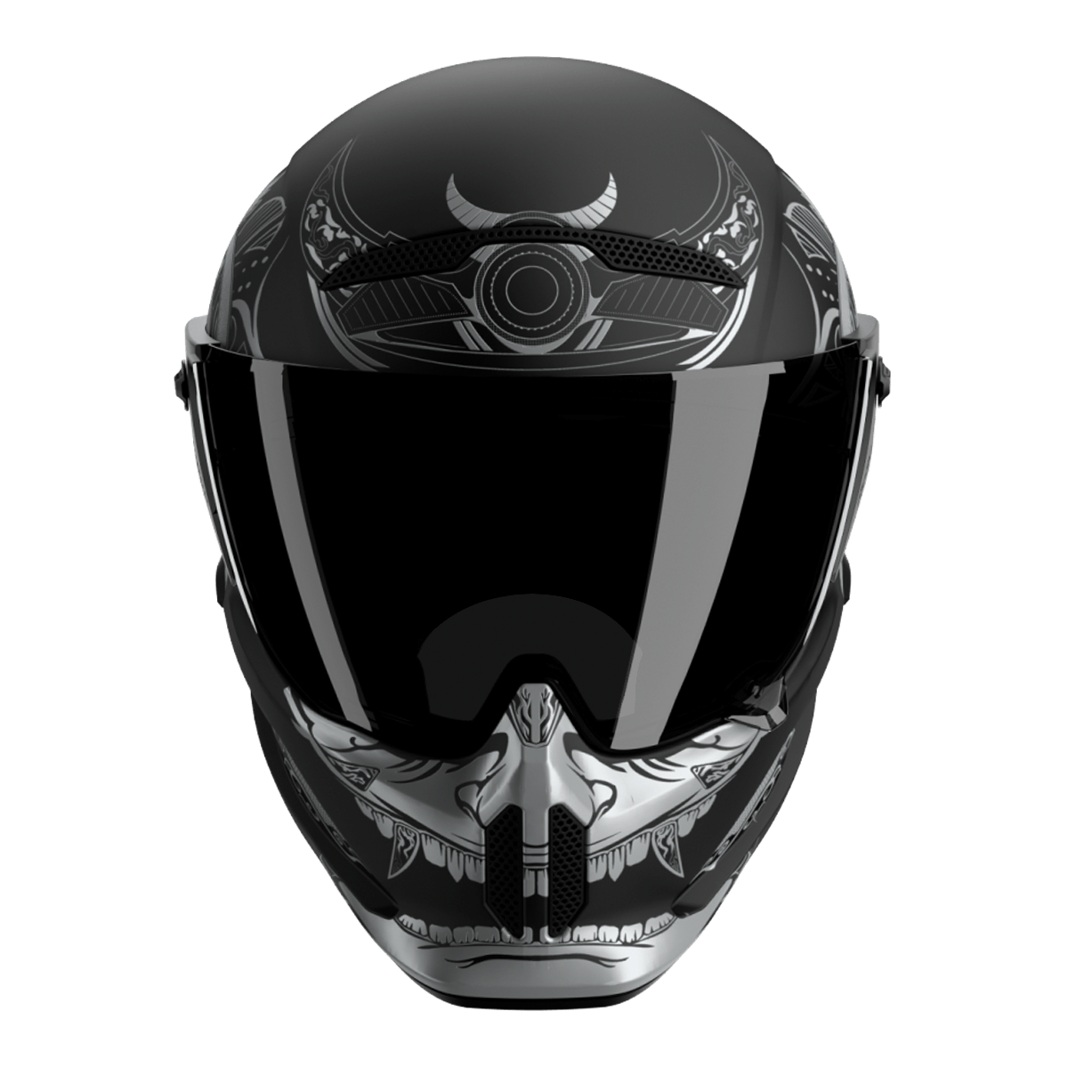 Casca de motociclete Ruroc Atlas 2.0 Platinum Ronin Negru/Argintiu