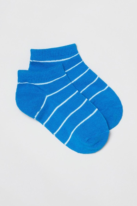 OVS, Set de sosete scurte cu imprimeu cu zilele saptamanii si model in dungi - 7 perechi, Multicolor, 37-39 EU