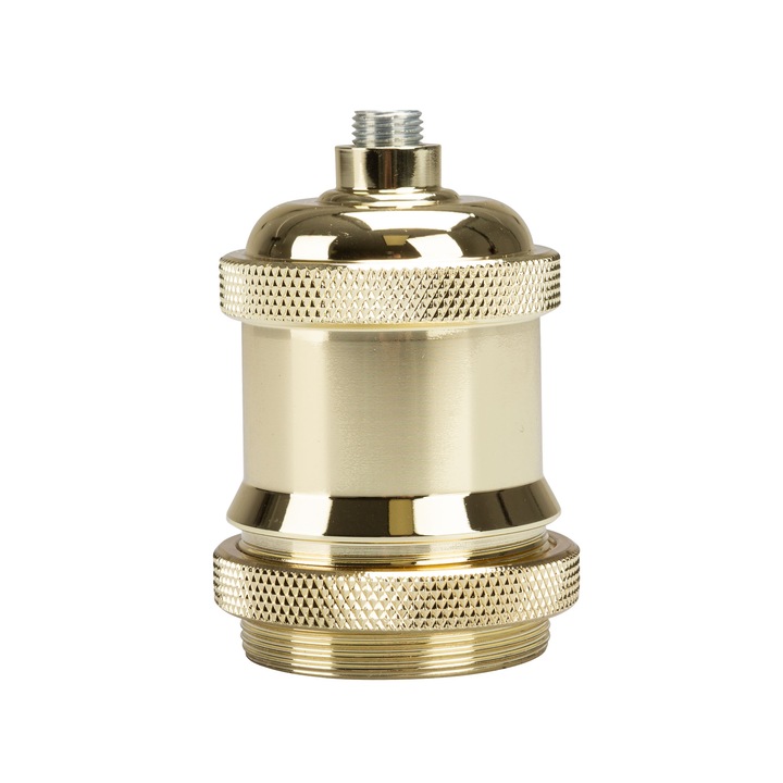 Suport lustra, M2 Outlet, Aluminiu/Plastic, E27, 68 x 45 x 45 mm, Auriu