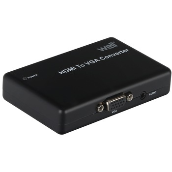 Convertor HDMI la VGA+ Stereo, Well, FullHD Convertor HDMI la VGA+ Stereo, Well, FullHD