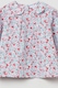 OVS, Риза с флорална шарка и овална яка, Червен, Бял, 92 CM