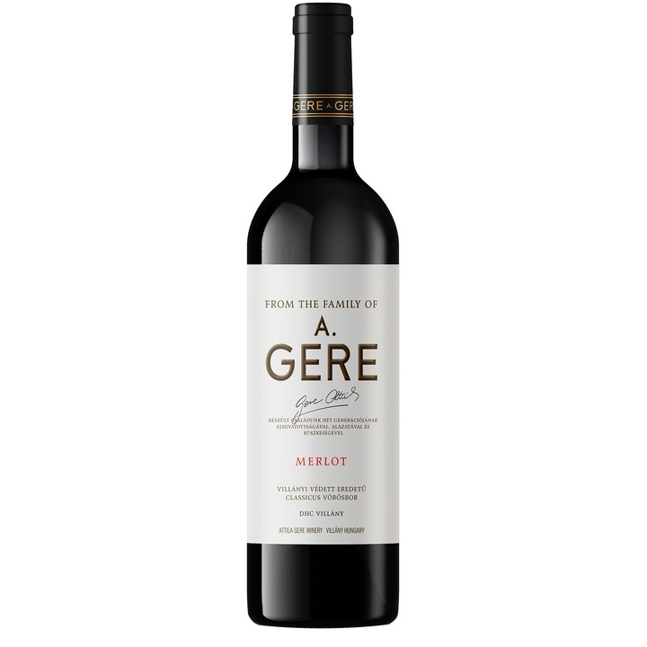 Gere Attila Merlot száraz vörösbor, 0.75l