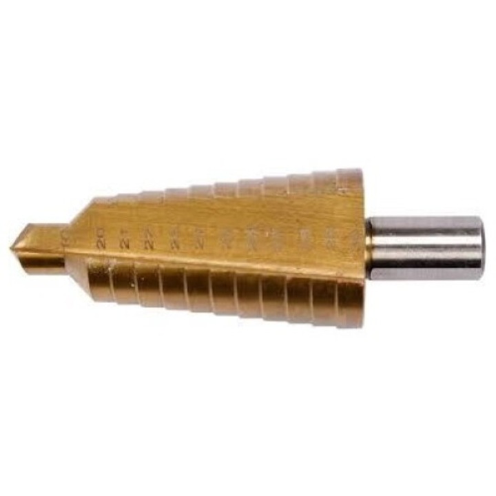 Burghiu in trepte Yato YT-44746, HSS 4241, 10-30 mm, lungime 87 mm