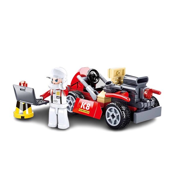 Sluban Town – Karting M38-B0899 – Set De Construction Compatible Avec Briques, Dès 3 Ans
