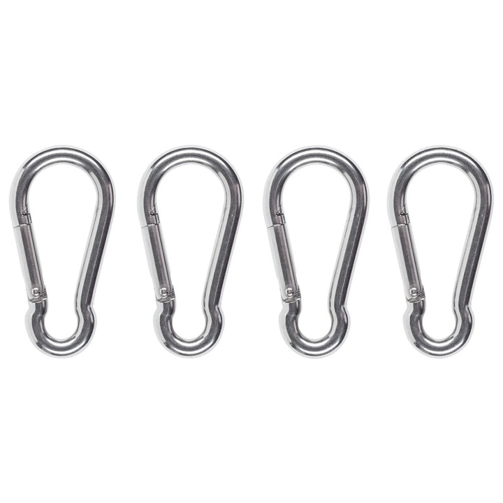 Set 4 Carabine, carabiniere din otel 10x100mm, maxim 250kg, Parkside