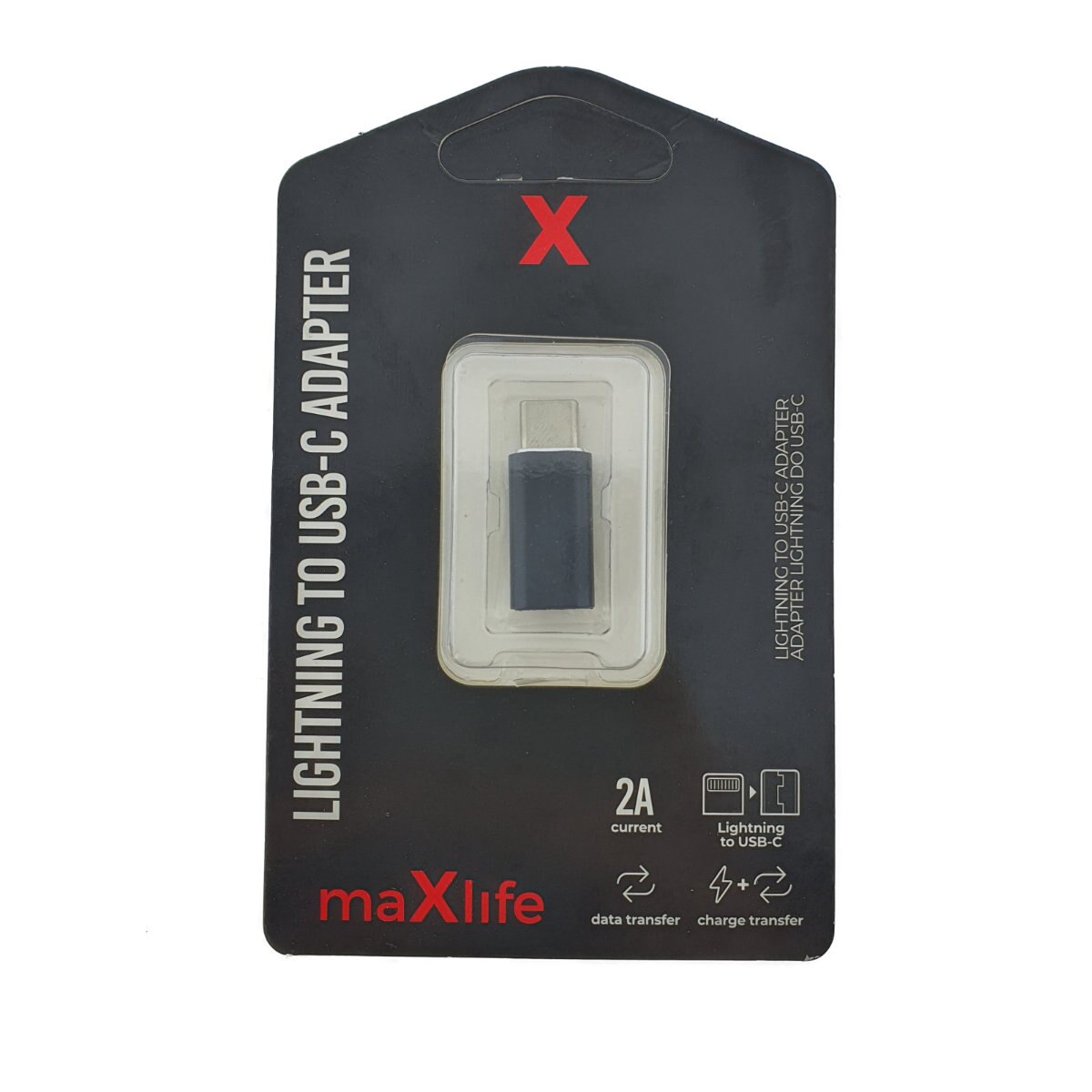 Adaptor Maxlife 94076 de la port tip lightning mama la USBC tata, in