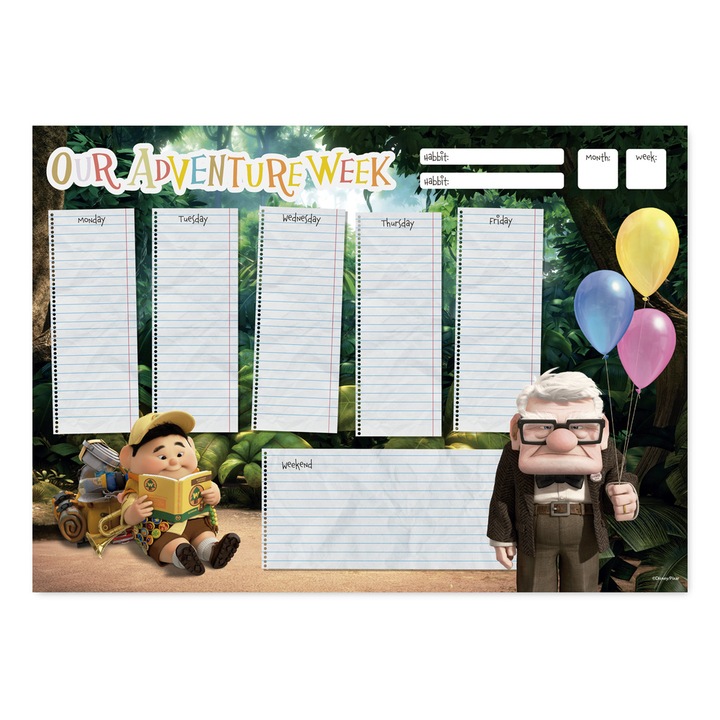 Седмичен планер Disney Pixar Up, A4, 54 листа, 21,5 x 29 см