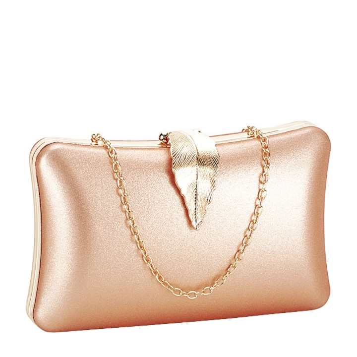 Geanta clutch sampanie simplu BME-600 05 Auriu rose