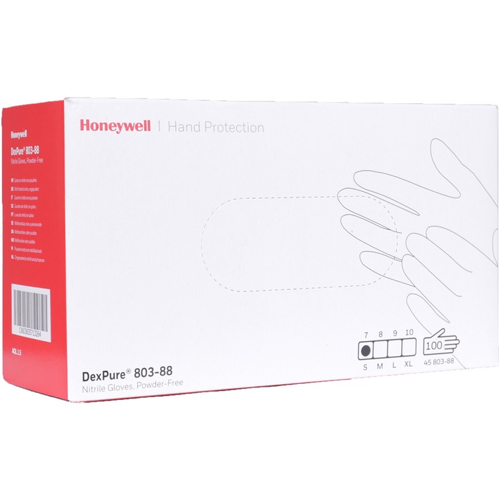 Set 100 Manusi de protectie, Fara pudra, Nitril, L