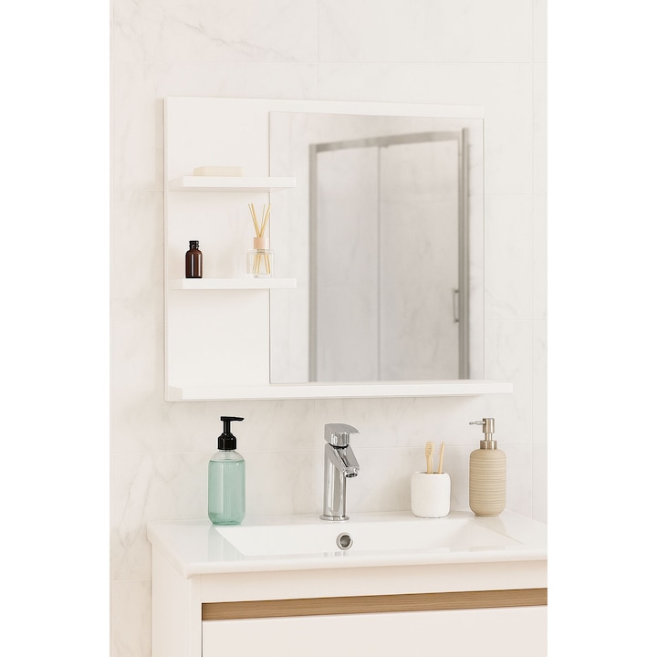 Oglinda de baie Badenmob, 60x50cm, Alb